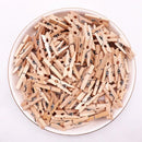 GobekUsa 50-Piece Mini Wooden Clips for Photos Crafts, 25mm Small Clothespin Decoration