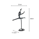 "GobekUsa Ballerina Dancer Sculpture - Abstract Metal Handicraft Figurine for Room Decor"