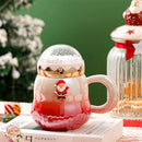 GobekUsa Christmas Santa Ceramic Mug with Lid - Festive Holiday Gift for Home & Office