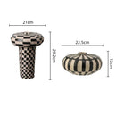 GobekUsa Geometric Check Ceramic Vase for Home Decor and Floral Arrangements
