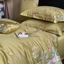 GobekUsa Cotton Flowers Embroidery Bedding Set: Full Queen King Sizes