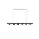 GobekUsa Black Strip Chandelier: Modern Nordic LED Lighting for Office, Restaurant, Living Room