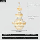 GobekUsa Crystal Chandelier: Villa High Living Room Luxury Lighting