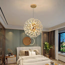 GobekUsa Gold Crystal Chandelier: Luxury LED Hanging Lamp for Living and Dining Room
