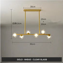 GobekUsa Glass Balls Chandelier: Stylish Suspension Lighting for Dining Room, Kitchen, and Office