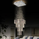 GobekUsa Crystal Ceiling Chandelier Modern Living Room Lighting Fixture Loft Staircase Lustre