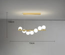 GobekUsa Glass Ball Gold Chandelier: Nordic Style Dining Room Kitchen Lighting