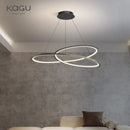 GobekUsa Circular Black/White Chandelier for Living, Dining, and Kitchen Room