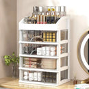 GobekUsa 4 Tier Makeup Drawer Organizer for Jewelry & Cosmetic Storage