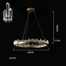 GobekUsa Arrow Crystal LED Chandelier: Modern Living Room Dining Table Bedroom Home Light