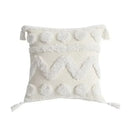 GobekUsa Bohemian Tufted Tassel Cushion Cover | Plush Embroidered Decorative Pillow for Sofa