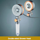 GobekUsa Dual-Sided Shower Head 3 Jettings Water Saving Filtration Round Rainfall