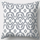 GobekUsa Grey Geometry Leaves Floral Stripes Plaids Print Lumbar Pillow Case