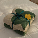 GobekUsa Korean Kawaii Flower Blanket: Soft Carpet for Bedroom, Sofa, Office - Single Tapestry Throw Blanket