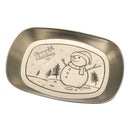 GobekUsa Christmas Fruit Tray Santa Claus Snowman Print Decorative Plate