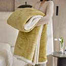 GobekUsa Cozy Three-Layer Lamb Wool Sofa Blanket for Autumn & Winter Decor