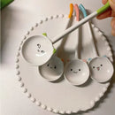 GobekUsa Cute Cat Ceramic Spoon for Coffee, Desserts, and Ice Cream