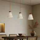 GobekUsa Japanese Style LED Pendant Lights Wood Canopy Cement Lampshade