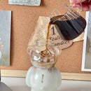 GobekUsa Bear Glass Cups: Cute Heat-resistant 320ml Latte Cups for Coffee.