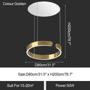 GobekUsa LED Ring Chandelier: Modern Dining Room Table Lighting & Home Decoration