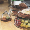 GobekUsa Glass Food Storage Containers with Wooden Lid | Stylish Kitchen Organizer