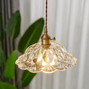 GobekUsa Japanese Style LED Pendant Lamp Copper Glass Hanging Light Fixtures