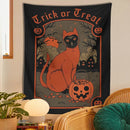 GobekUsa Halloween Cat Tapestry Wall Hanging for Sweet & Spooky Home Decor