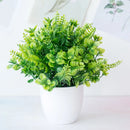 GobekUsa Artificial Mini Plant Bonsai Greening Potted Desktop Simulation Green Plant