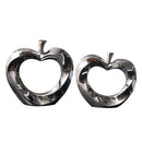 GobekUsa Golden Apple Sculpture: Ceramic Cut-out Artificial Fruit for Fortunate Home Decor