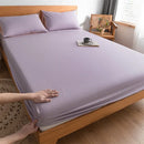 GobekUsa Cotton Fitted Sheet with Elastic Bands for Single Double King Queen Bed