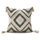 GobekUsa Boho Diamond Pillow Cover Set - Orange Pink Green Black - 45x45cm 30x50cm