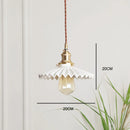 Japanese Ceramic Pendant Light With Polished Copper Finish