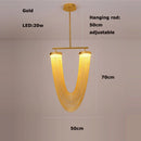 GobekUsa LED Aluminum Ceiling Chandelier Lighting Hanging Lamps for Foyer
