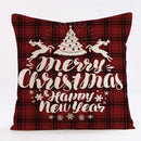 GobekUsa Christmas Linen Cushion Cover 45x45cm Sofa Home Party Decor