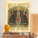 GobekUsa Cat Hearts Tapestry Wall Hanging for Boho Home Decor