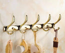 GobekUsa Brass Jade Bathroom Accessories Set: Towel Bar, Soap Holder, Towel Rack, Glass Shelf