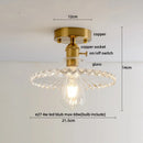 GobekUsa Crystal Glass Luxury LED Ceiling Light for Hallway Bedroom Corridor Interior Decor