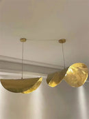 GobekUsa Brass Lotus Leaf Chandelier Pendant for Living Dining Room