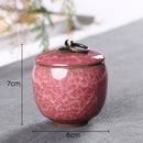 GobekUsa Ice Cracked Texture Tea Caddy Storage Jar with Moisture-proof Sealed Lid