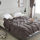 GobekUsa Cotton Waffle Towel Quilt Single Blanket for Office & Picnics