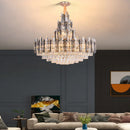 GobekUsa Crystal LED Oval Round Chandelier Hanging Lamp - Dimmable Ceiling Pendant