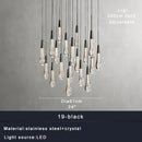 GobekUsa Crystal Ceiling Pendant Lights for Dining Room, Luxury Designer Foyer Decor Lighting