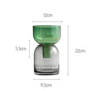 GobekUsa Glass Vase Hydroponics Flower Pots for Desk Decoration and Floral Arrangement