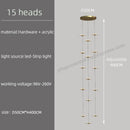 GobekUsa LED Chandelier for Revolving Staircase | Loft Villa Ceiling Hanging Lamp