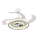 GobekUsa Invisible LED Chandelier Ceiling Fan: Modern Resin Décor, Circular Design, Hotel Living Room