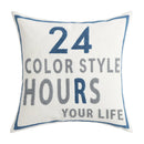 GobekUsa Coastal Chic Blue Geometric Cushion Cover 45x45cm Soft Cotton Breathable Zipper