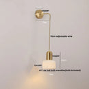 GobekUsa Ceramic Art Wall Lamp with Rotatable LED Lights & Pull Chain Switch