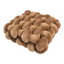 GobekUsa Knot Square Pillows: Handmade Decor for Living Room, Bedroom, Office in Grey
