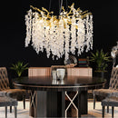 GobekUsa Crystal Branch Chandelier: Elegant LED Ceiling Light for Living/Dining Room & Foyer