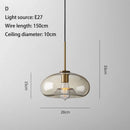 GobekUsa Industrial Retro LED Glass Pendant Light Chandelier for Kitchen Restaurant